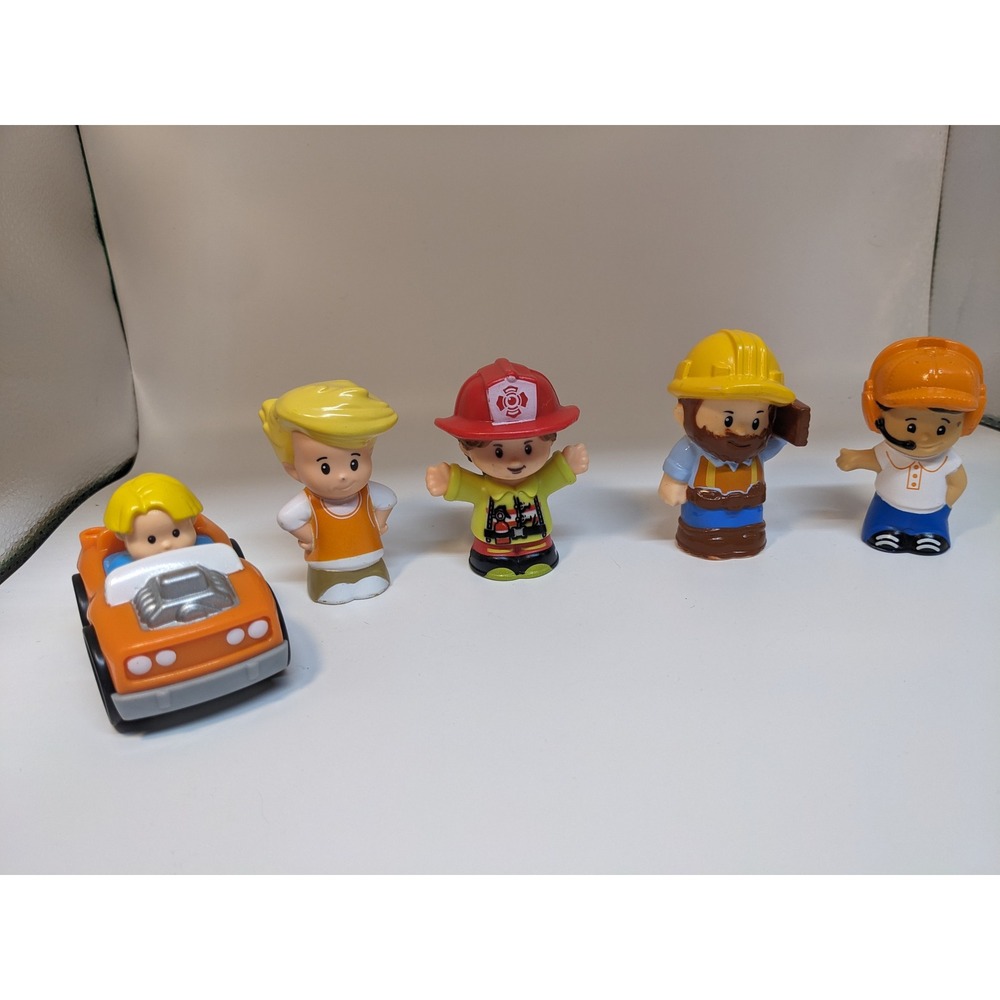 Fisher Price Little People Community Helpers Firefighter Construction Car Lot